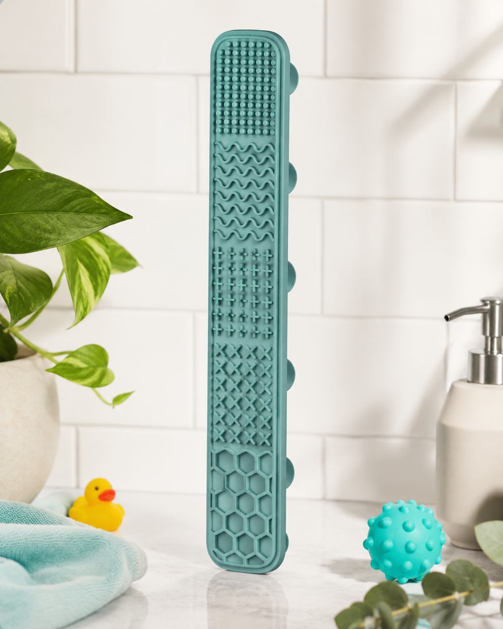 Wall-Mounted Dog Lick Mat & Grooming Board