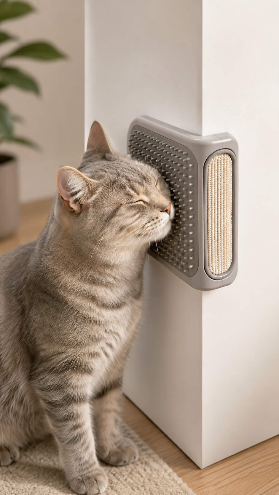 Wall-Mounted Cat Self-Grooming Brush