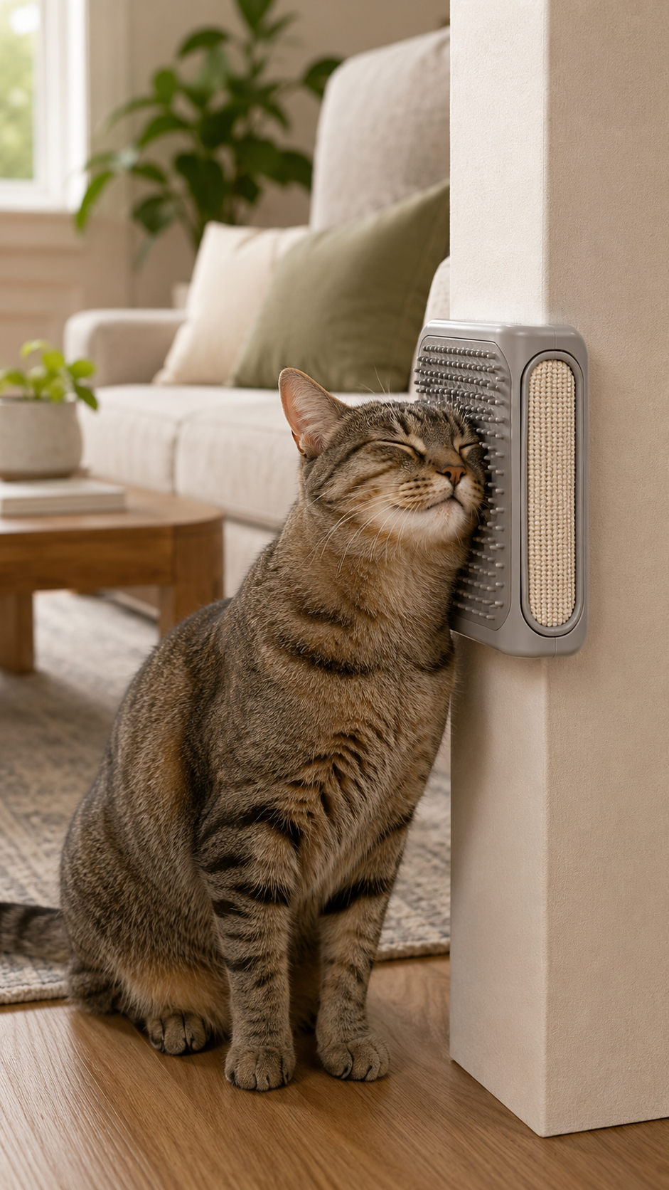Wall-Mounted Cat Self-Grooming Brush