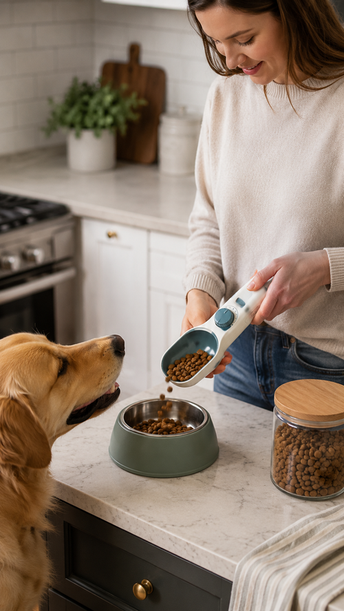 Adjustable Pet Food Measuring Scoop