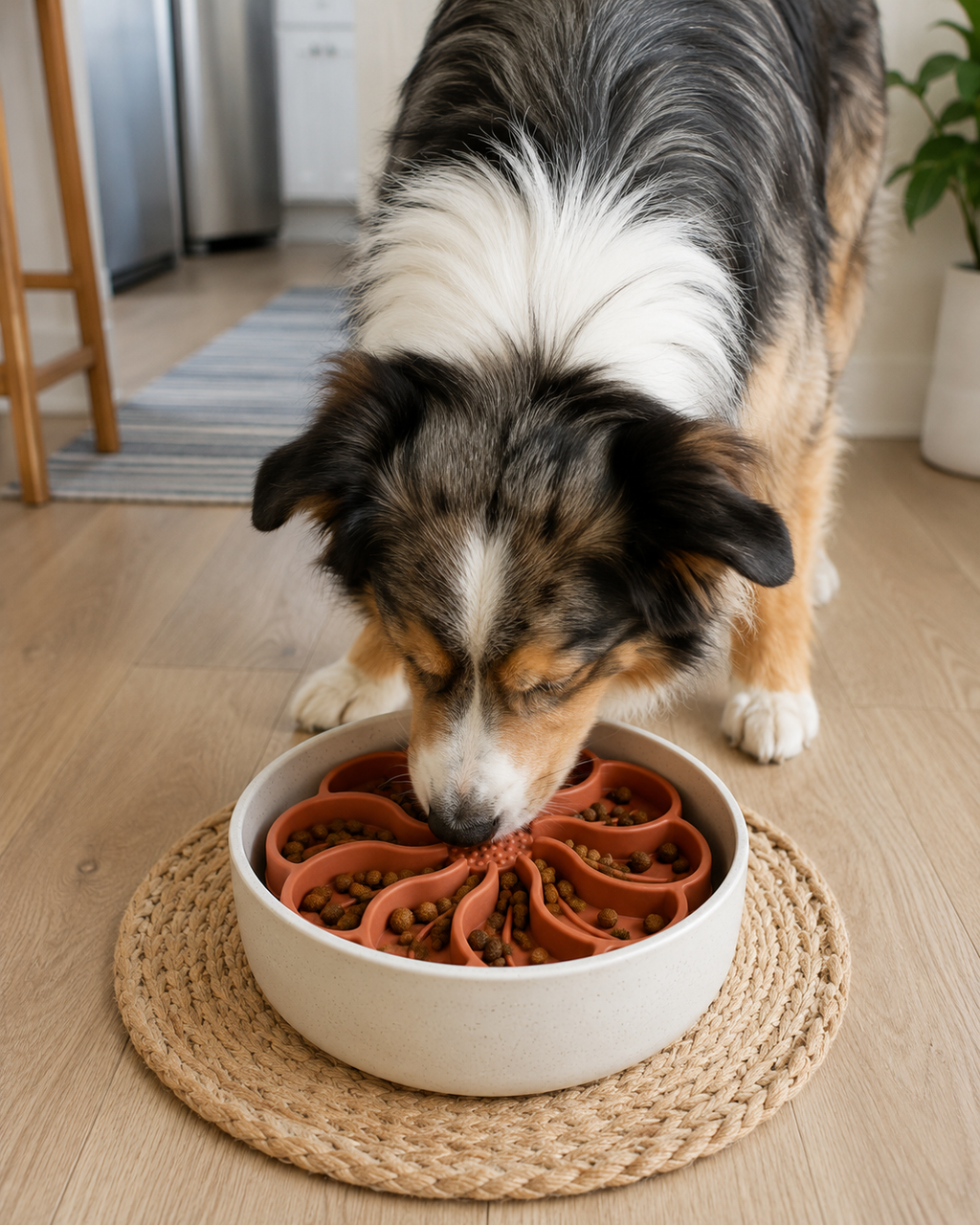 Flower Slow Feeder Dog Bowl Insert