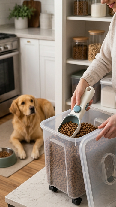 Adjustable Pet Food Measuring Scoop