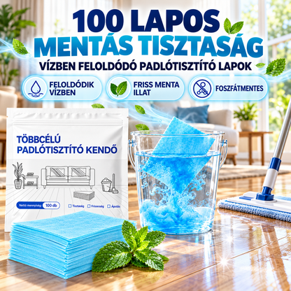 🧻 Mentaillatú💧vízben oldódó padlótisztító lapok