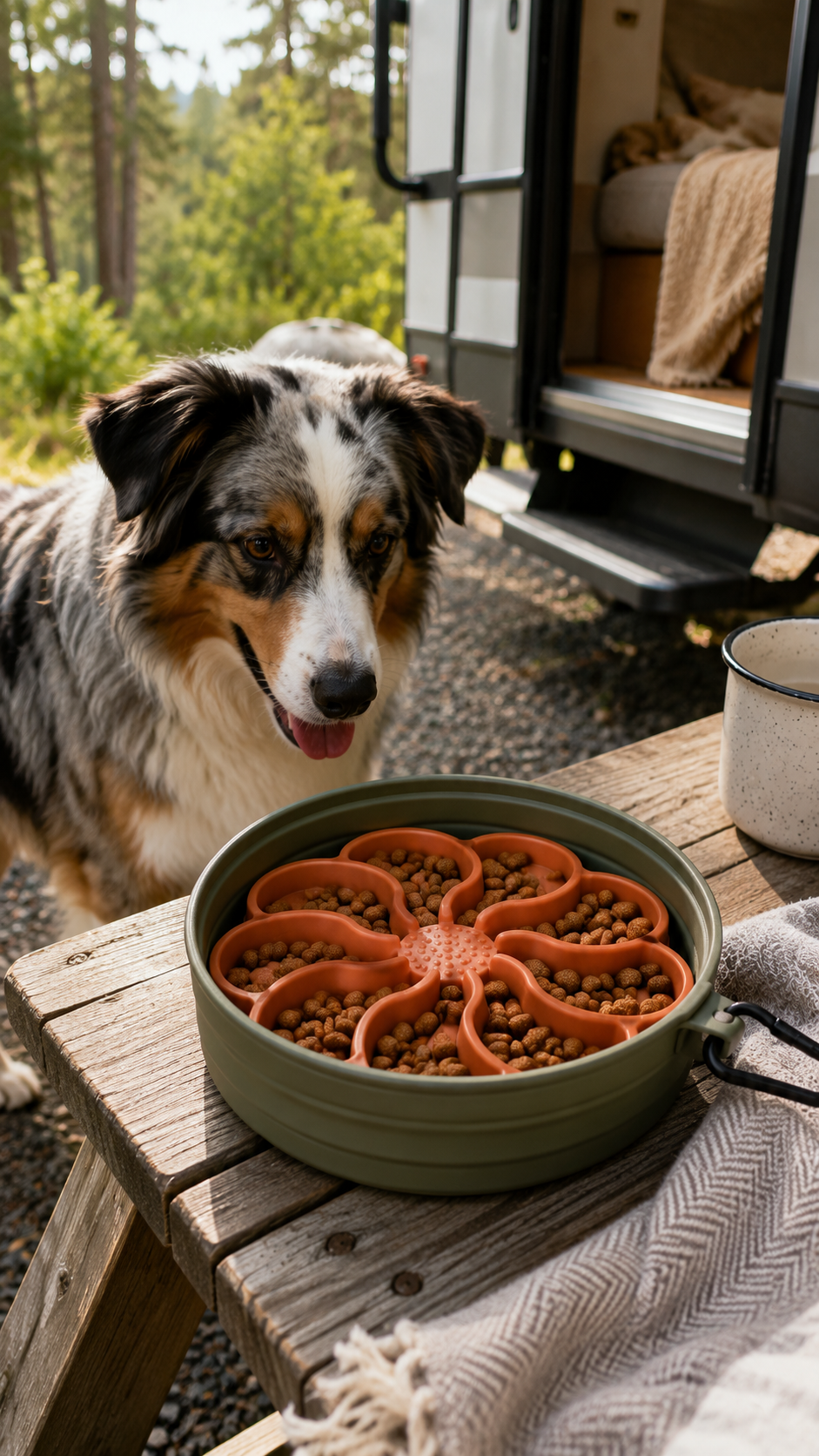 Flower Slow Feeder Dog Bowl Insert