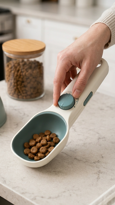 Adjustable Pet Food Measuring Scoop