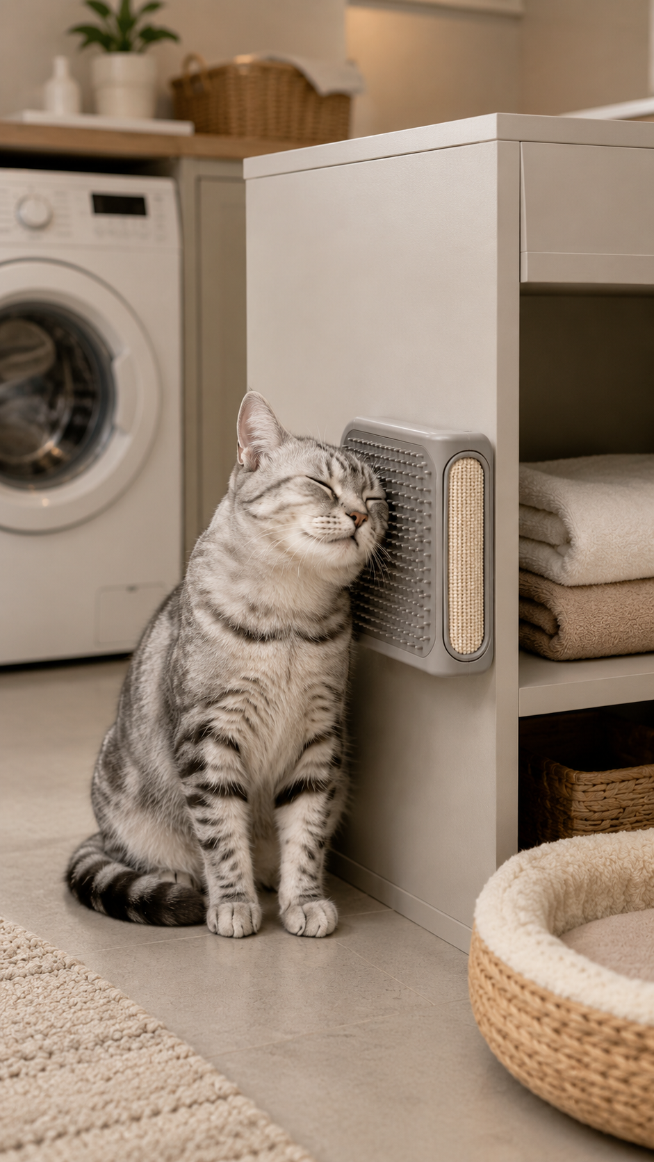 Wall-Mounted Cat Self-Grooming Brush