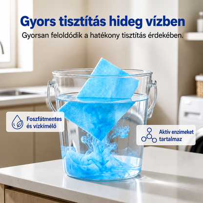 🧻 Mentaillatú💧vízben oldódó padlótisztító lapok