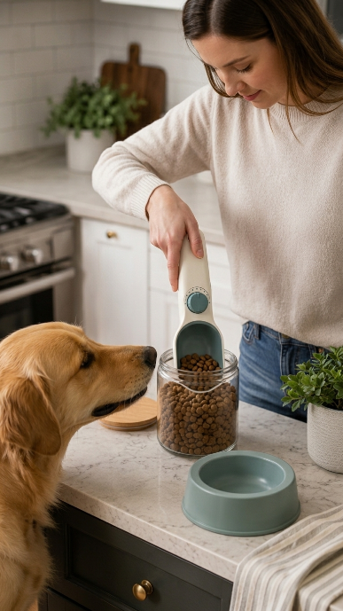 Adjustable Pet Food Measuring Scoop