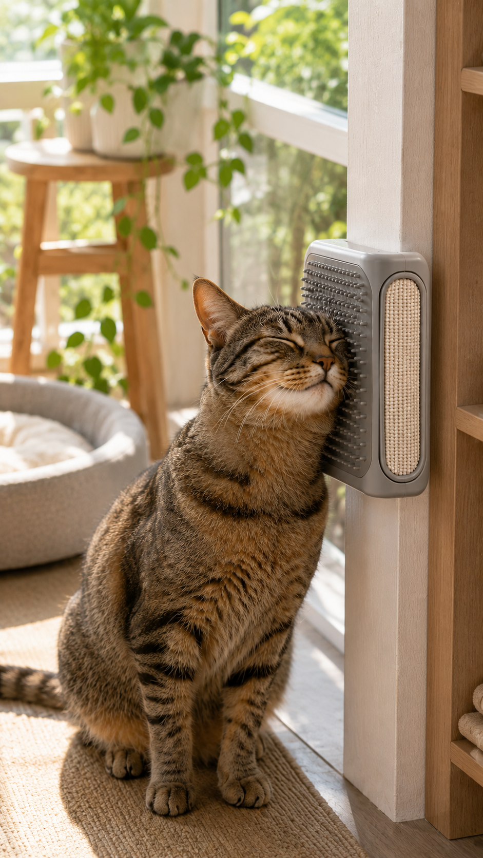 Wall-Mounted Cat Self-Grooming Brush