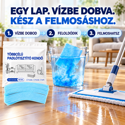 🧻 Mentaillatú💧vízben oldódó padlótisztító lapok