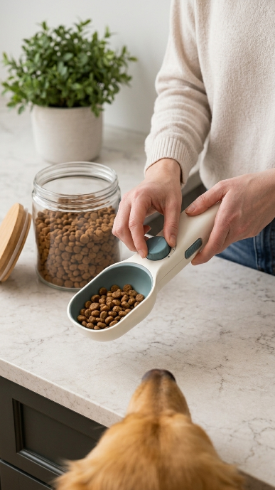 Adjustable Pet Food Measuring Scoop